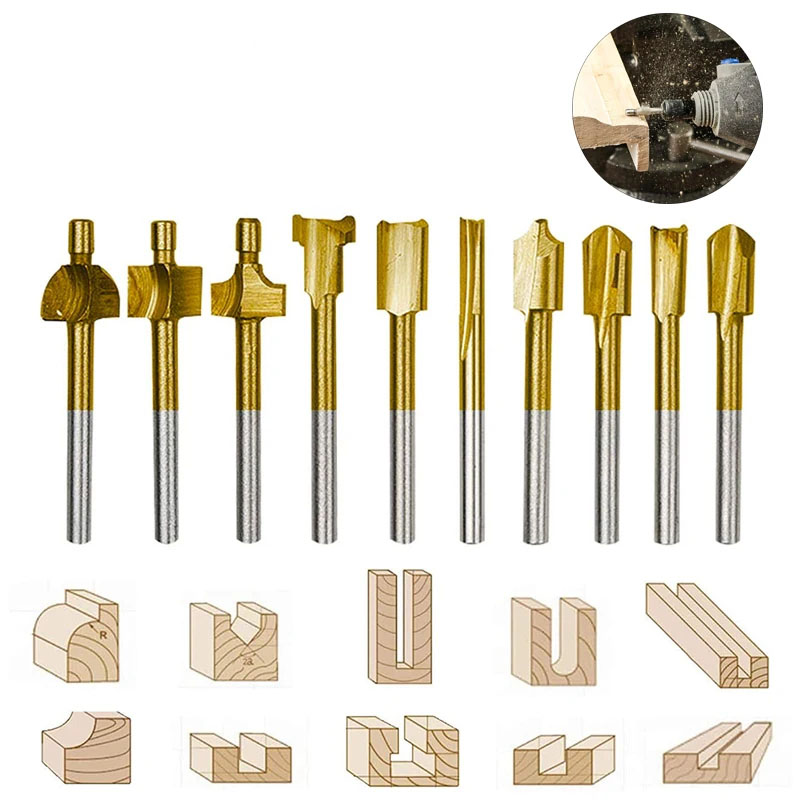 End Mill Set - Фреза для деревообработки HSS для роторных
