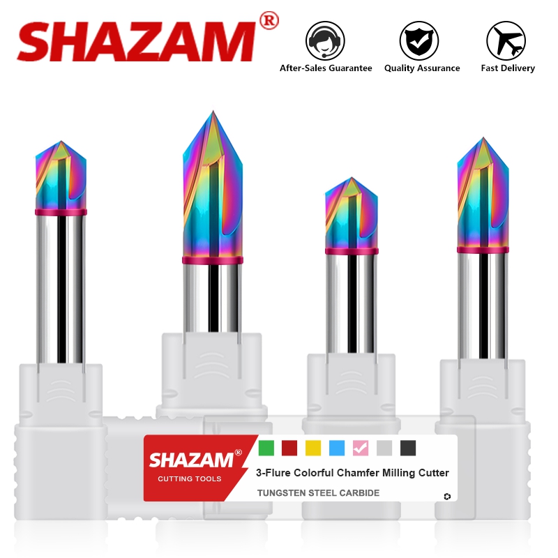 End Mill Set - SHAZAM HRC60 60 ° 90 °
