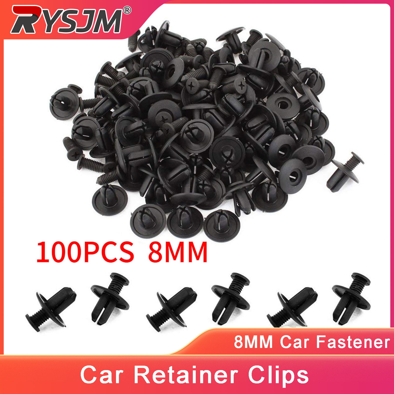 Lead Screw 8Mm - 8 мм, 100 шт. пластиковые заклепки-фиксаторы