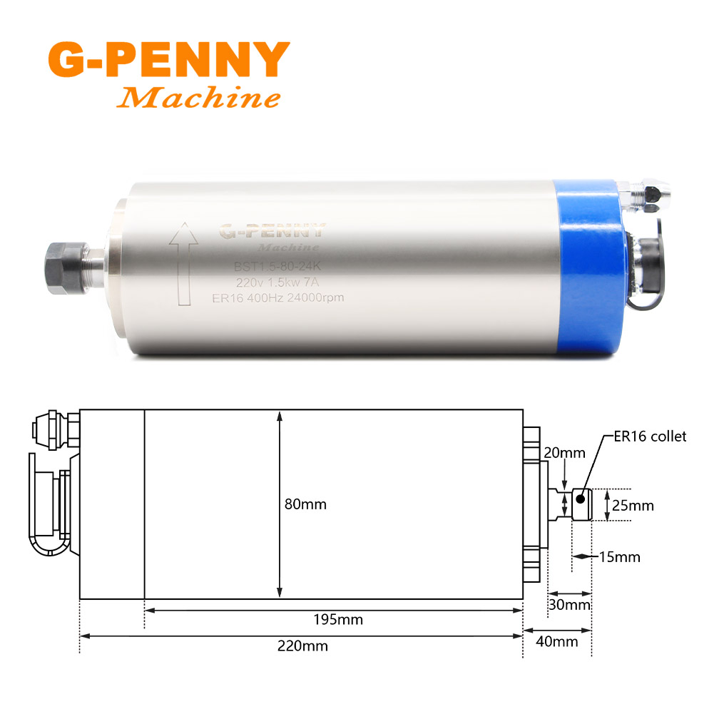 G-Penny, шпиндельный двигатель – обзор и цена Water Cooled Spindle