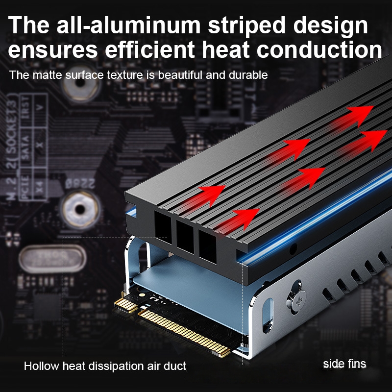 Радиатор для SSD M.2 2280, алю – обзор и цена Aluminium Extrusion