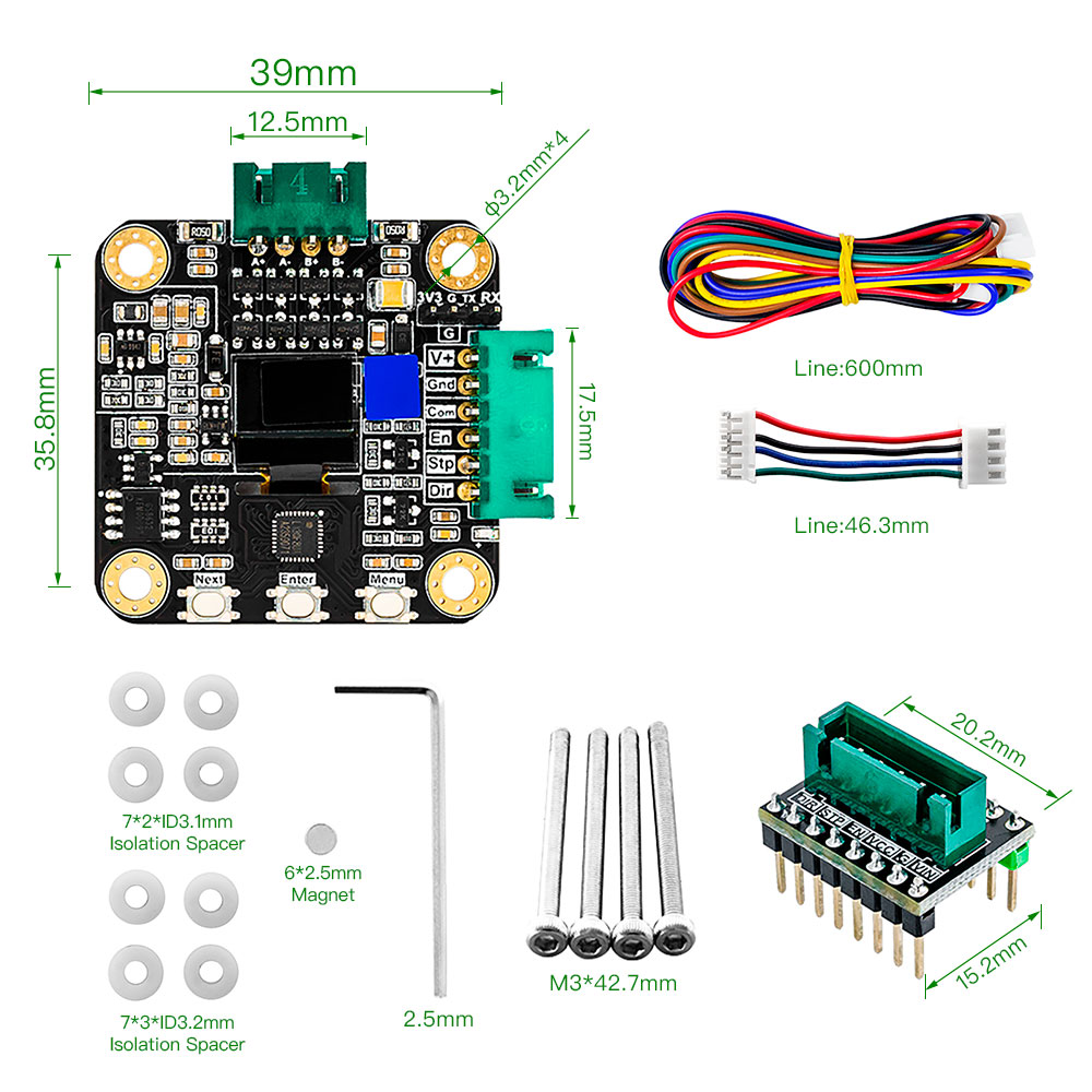 Makebase MKS SERVO42C PCBA NEM – обзор и цена Nema 17 Stepper