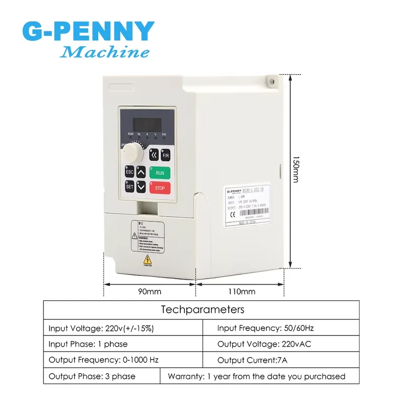 Шпиндель Gpenny 1.5 кВт ER16 D – обзор и цена Spindle Motor