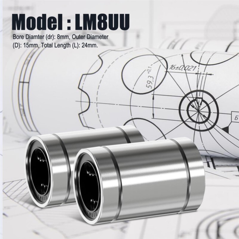 4/10 шт. LM8UU LM10UU LM16UU L – обзор и цена Linear Rod 8Mm